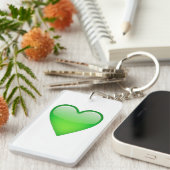 Green Heart - Emoji Sleutelhanger (Voorkant Rechts)