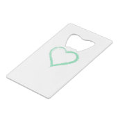 Green Heart Essential Kredietkaart Flessenopener (Achterkant Gekanteld)