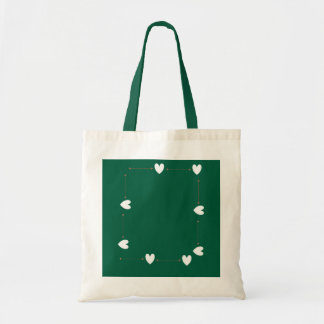 Green Heart Frame Tote Bag – Minimal Love Style