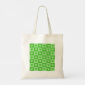 Green Heart Grid-Canvas tas (Achterkant)