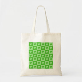 Green Heart Grid-Canvas tas