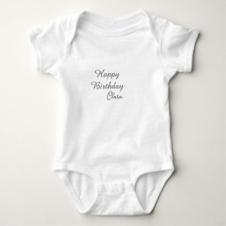 Green heart happy birthday white black balloon kid romper
