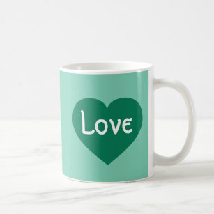Green Heart LOVE Coffee Mug