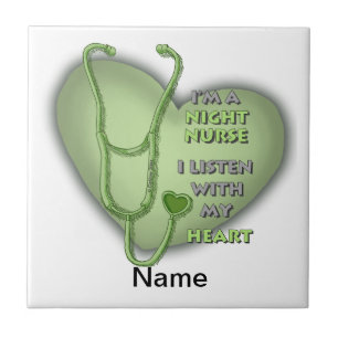 Green Heart Night Nurse Tegeltje