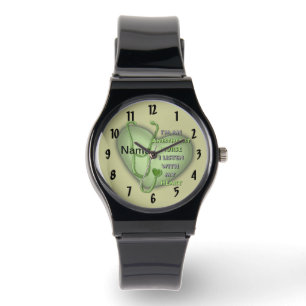 Green Heart Nurse Anesthetist Horloge