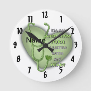 Green Heart Nurse Anesthetist Ronde Klok