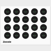 Green Heartbeats Ribbon Mentale Gezondheid Bewustz Ronde Sticker (Vel)