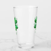 Green Hearts Shamrock gepersonaliseerd Glas (Links)