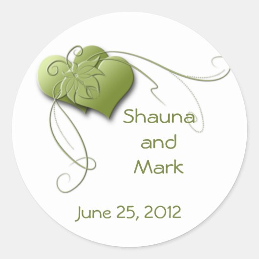 Green Hearts Sticker (Voorkant)