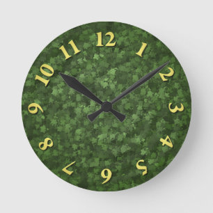Green Hedge Camo Ronde Klok
