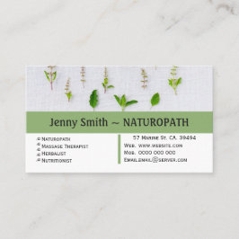 Green Herbs Naturopath Appointment Visitekaartje Afsprakenkaartje