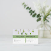 Green Herbs Naturopath Carte de visite de nominati (Debout devant)
