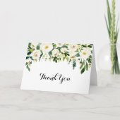 Green herfst gevouwen bruiloft dank u kaart (Voorkant)