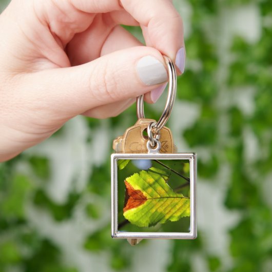 Green Herfst Leaf Sleutelhanger (Hand)