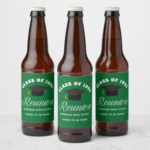 Green High School Reünie Gepersonaliseerde Partij Bier Etiket