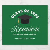 Green High School Reünie Gepersonaliseerde Partij Bier Etiket (Enkel label)