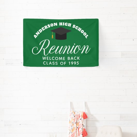 Green High School Reunion Custom Welkom Spandoek (Insitu)