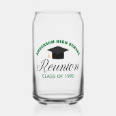 Green High School Reunion Party Custom Alumni Blikvorm Glas (Voorkant)