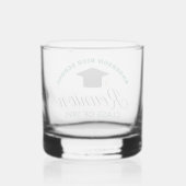 Green High School Reunion Party Custom Alumni Whisky Glas (Achterkant)