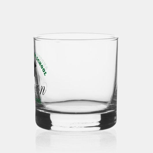 Green High School Reunion Party Custom Alumni Whisky Glas (Links)
