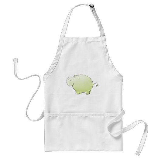 Green Hippo Kitchen Koking Apron Standaard Schort (Voorkant)