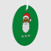 Green Ho Ho Ho African American Santa Claus Family (devant)
