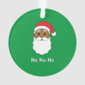 Green Ho Ho Ho African American Santa Claus Family (dos)