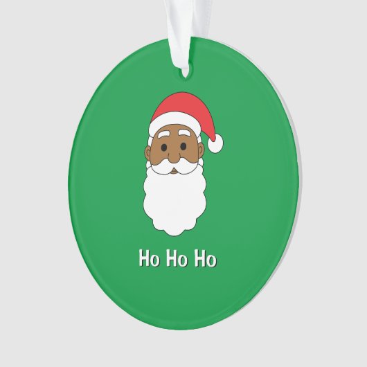 Green Ho Ho Ho African American Santa Claus Family (devant)