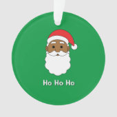 Green Ho Ho Ho African American Santa Claus Family (devant)