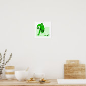 Green Hockey Logo Poster (Keuken)