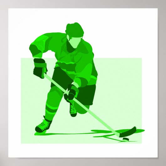 Green Hockey Logo Poster (Voorkant)