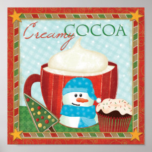 Green Holiday Cup met warmtecacao Poster