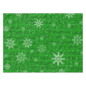 Green Holiday Snowflake Tafelkleed (Voorkant (Horizontaal))