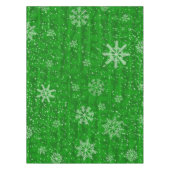 Green Holiday Snowflake Tafelkleed (Voorkant)