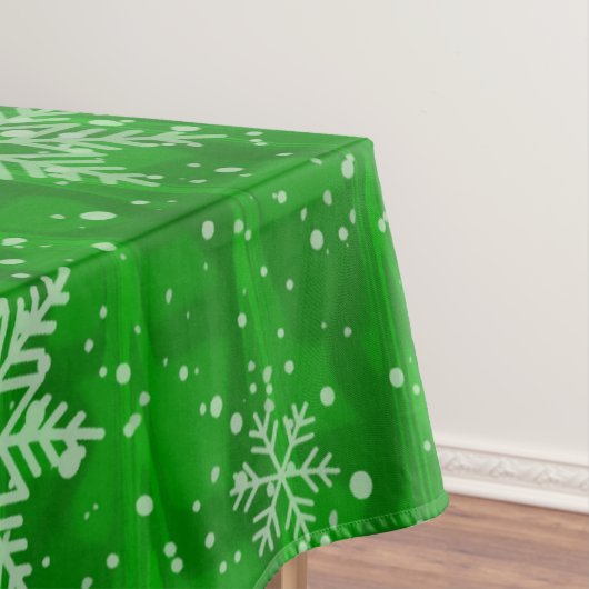 Green Holiday Snowflake Tafelkleed (Voorbeeld)
