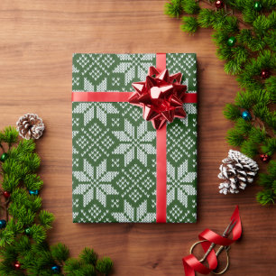 Green Holiday Sweater Cadeaupapier