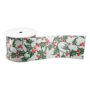 Green Holly met Red Berries Robuust Lint