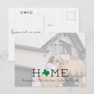 Green HOME Texas Moving Announcement Briefkaart