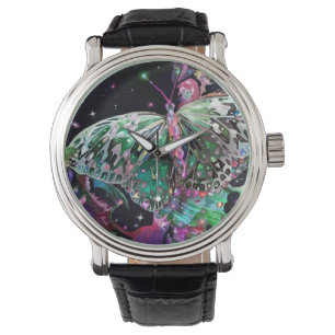 Green Hope Butterfly Horloge