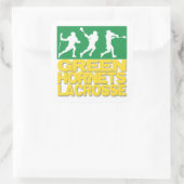 Green Hornets Lacrosse Vierkante Sticker (Tas)