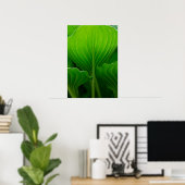 Green Hosta Leaf Poster (Thuiskantoor)