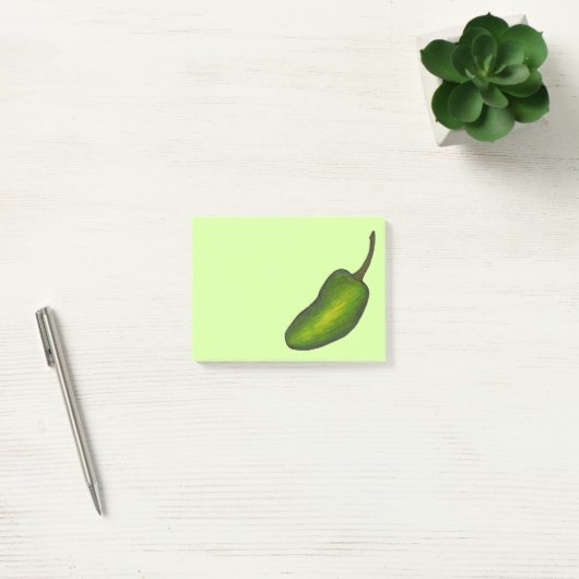 Green Hot Jalapeño Pepper Peppers Post-it® Notes (Kantoor)