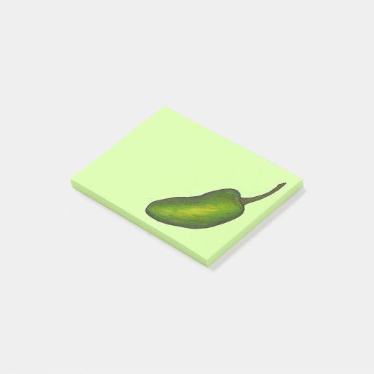 Green Hot Jalapeño Pepper Peppers Post-it® Notes (Schuin)
