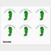 Green Hot Pepper Diva Ronde Sticker (Vel)