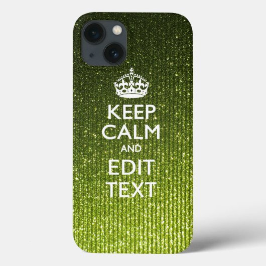 Green Hue Keep Calm Jouw tekst Case-Mate iPhone Case (Achterkant)