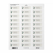 Green Hummingbird Return Address Label (Full Sheet)