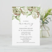 Green Hydrangea Celebration of Life Invitations Kaart (Staand voorkant)