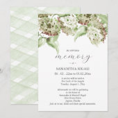 Green Hydrangea Celebration of Life Invitations Kaart (Voorkant / Achterkant)