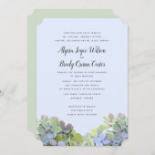 Green Hydrangea Custom Wedding Invitations (Devant / Derrière)