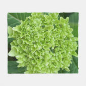 Green Hydrangea Fleece Deken (Voorkant (Horizontaal))